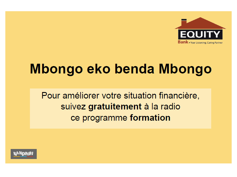 Programme formation Mbongo eko benda Mbongo